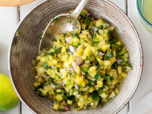 Spicy Pineapple-and-Mint Salsa