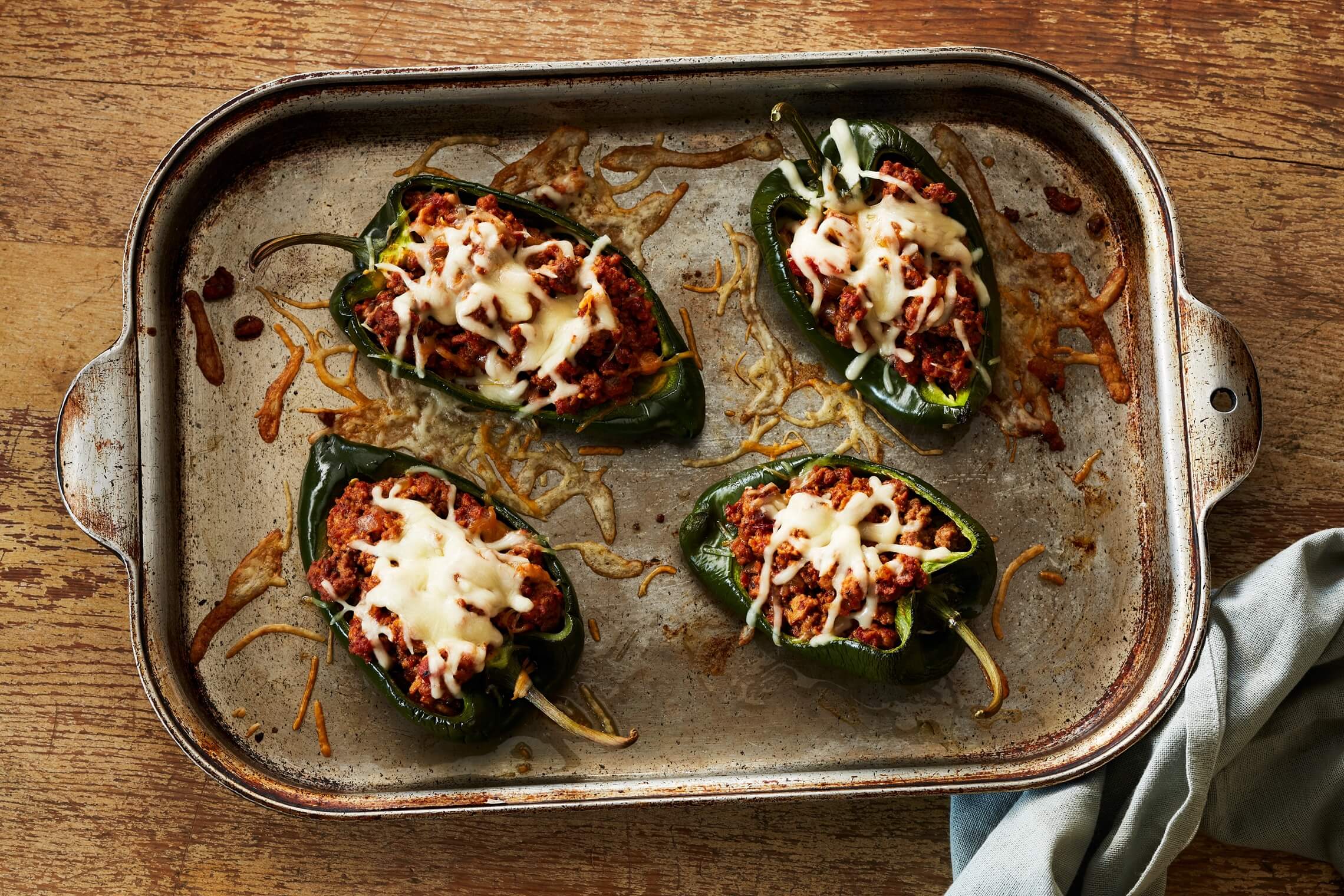 Stuffed Poblano Peppers in a Chipotle Sauce