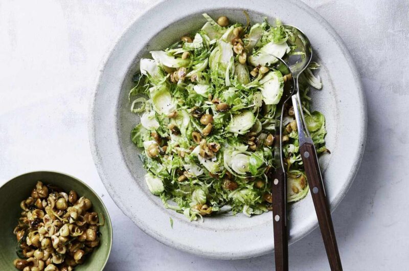 Barley with Brussels Sprouts, Spinach and Edamame