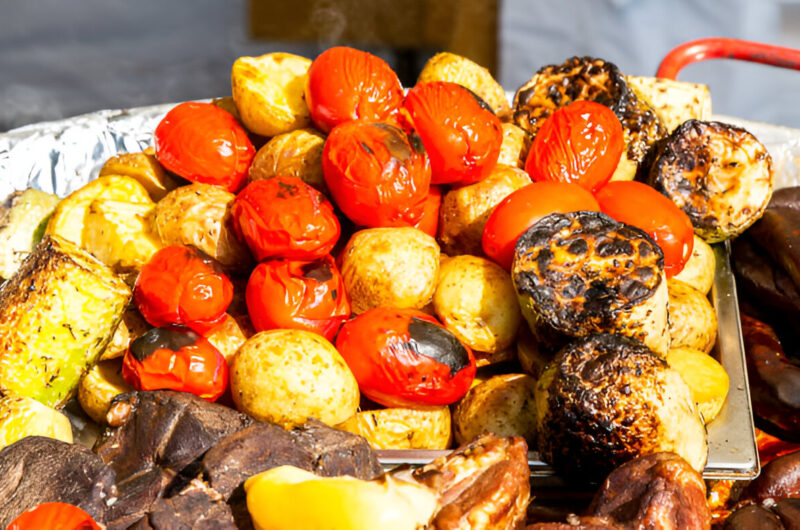 Baked Tomatoes, Squash, and Potatoes