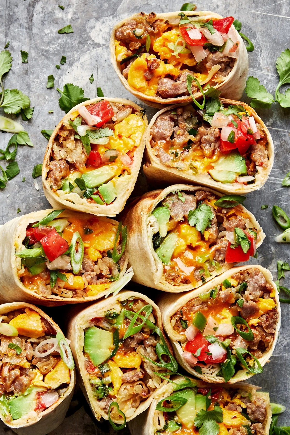 Breakfast Burritos with Scrambled Eggs, Sausage, and Shredded Cheese | Whole Living Eat Well