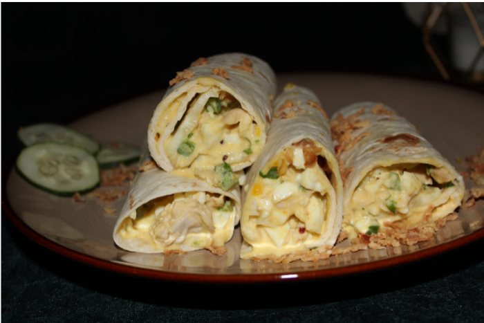 Whole-Grain Wrap with Scrambled Eggs, Hummus, and Cucumber | Whole Living Eat Well