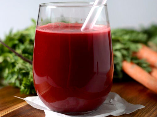 Carrot, Beet, Cabbage, and Watercress Juice