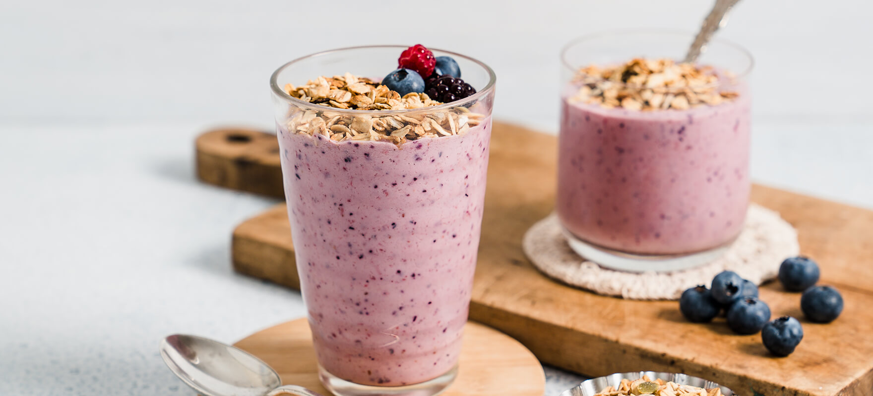 Berry and Greek Yogurt Smoothie with Granola | Whole Living Eat Well