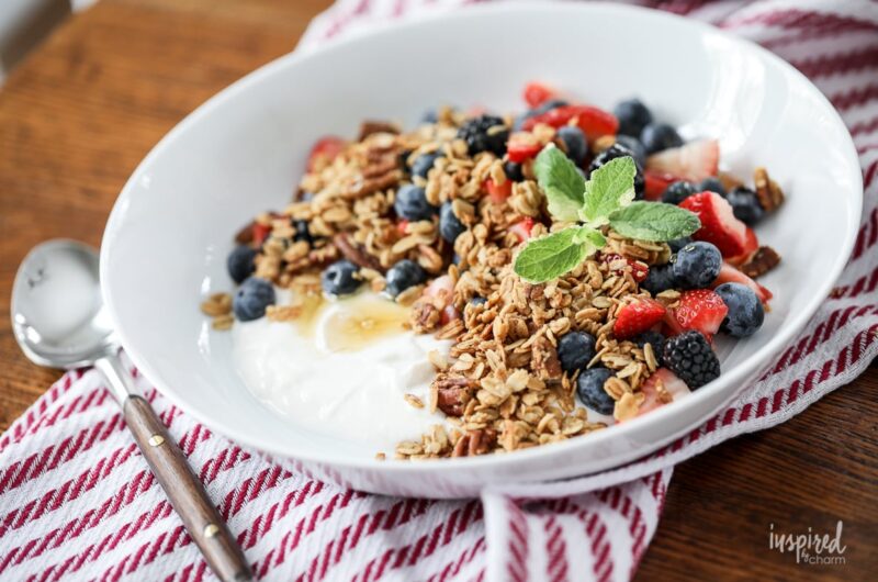 Greek Yogurt with Granola, Berries, and Honey