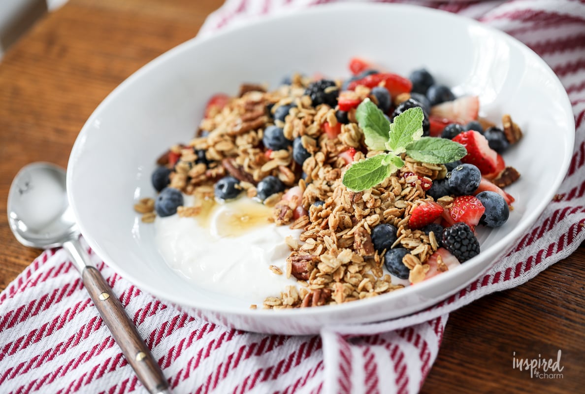 Greek Yogurt with Granola, Berries, and Honey | Whole Living Eat Well