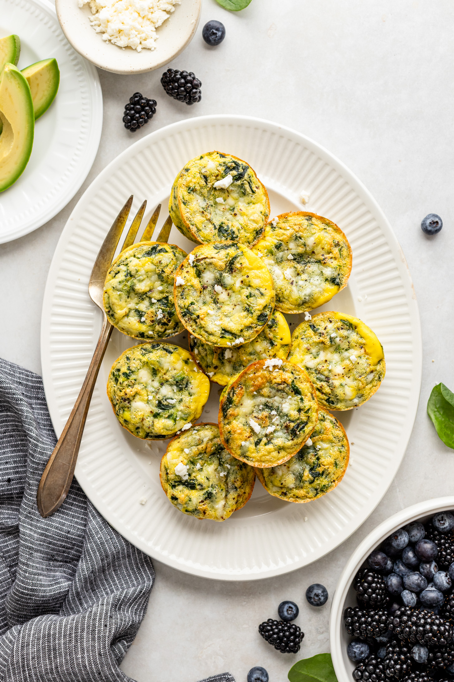 Egg Muffins with Spinach, Feta, and Whole-Grain Bread | Whole Living Eat Well