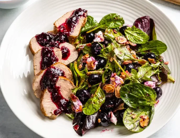 Pork Tenderloin with Blueberry Chutney