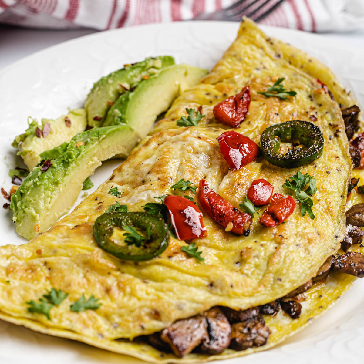 Veggie Omelet with Bell Peppers, Onions, and Mushrooms | Whole Living Eat Well