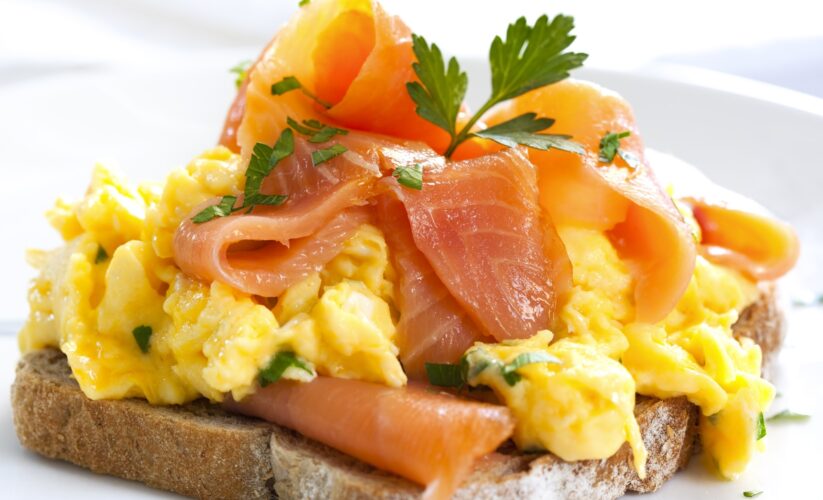 Scrambled Eggs with Smoked Salmon and Whole-Grain Toast | Whole Living Eat Well