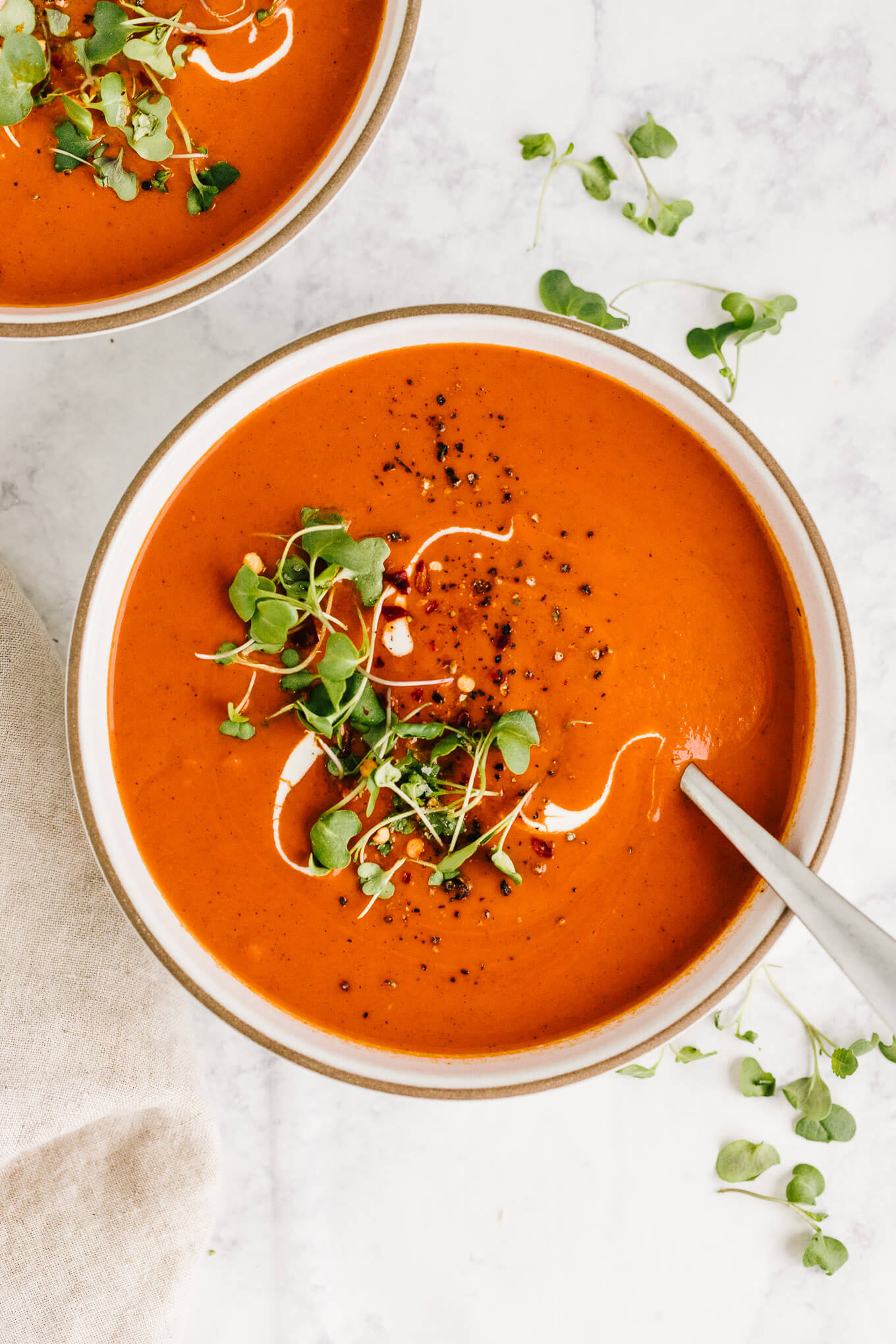 Roasted Red-Pepper Soup with Quinoa Salsa – Whole Living Eat Well