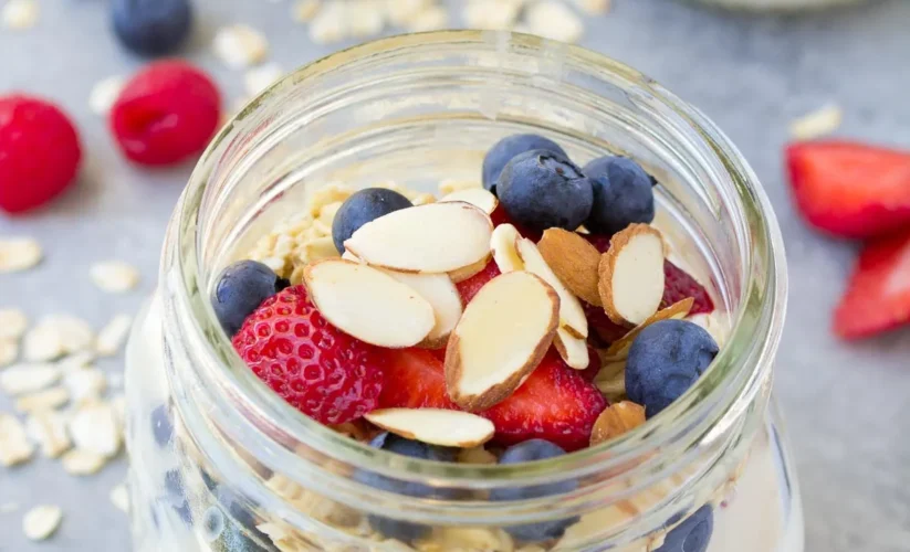 Overnight Oats in a Jar with Almond Milk and Fresh Fruit | Whole Living Eat Well