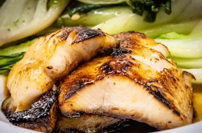 Hoisin-Glazed Black Cod with Bok Choy