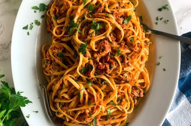 Linguine and Tuna with Spicy Orange Sauce