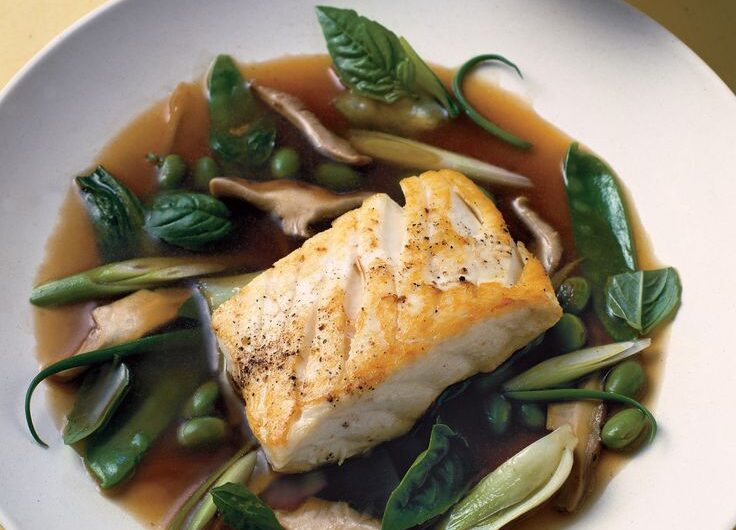 Halibut in Green Tea Broth