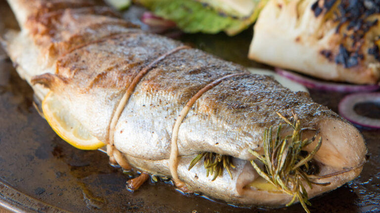 Mustard Trout with Lady Apples